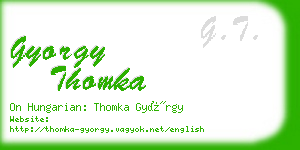 gyorgy thomka business card